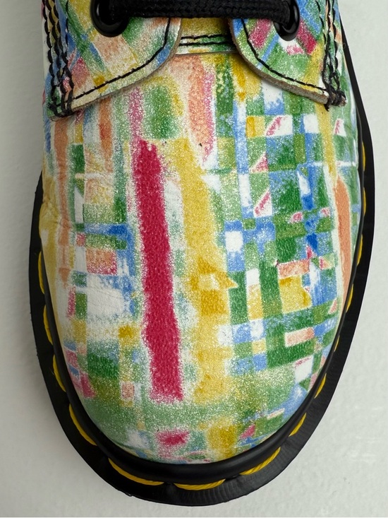 Vintage Dr. Martens England Rainbow Quaser 1460 White Leather MIE Boots UK 3 - Picture 9 of 16